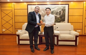 CG met Mr. Zheng Jianrong, Director General of the Department of Commerce of Guangdong Province on August 1, 2019